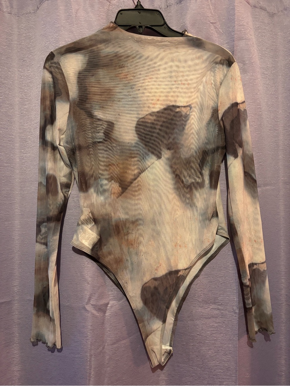 Kids Tie-Dye Long Sleeve One-Piece Bodysuit - Neutral Tones